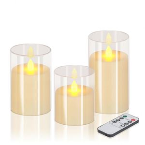 Vela LED Acrílica en Forma de Copa, Velas a Pilas para el Hogar, Decoración para Pascua, Halloween, Navidad, Bodas, Vela Luminosa sin Llama - Product Image 1
