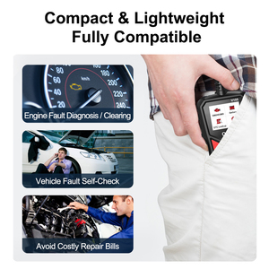 เครื่องมือตรวจสอบข้อบกพร่องยานยนต์ V105 OBD2 พร้อมจอ LCD รับประกัน 1 ปี เครื่องมือยานยนต์ V105 - Product Image 4