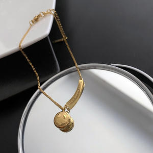 Bracelet de <span class=keywords><strong>cheville</strong></span> tendance en acier inoxydable Ivanda plaqué or 18 carats PVD, porte-bonheur, motif sourire, bijou de mode, cadeau pour femme, vente en gros - Product Image 2