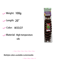 4X30 #   Extensions de cheveux en fibres souples bouclées pour tresses au crochet, style bohème, vague océanique profonde, 20 pouces, à trame unique