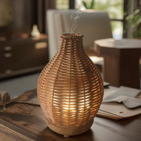 Portable 100ml élégant simulé plante rotin ultrasons aromathérapie électrique humidificateur d'air huile essentielle diffuseur d'arôme