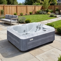 Spa de nage extérieur carré moderne VIRLUX pour 2 personnes avec bain à remous en acrylique