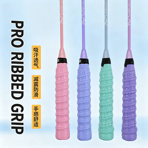 เทปพันด้ามไม้แบดมินตัน PU ยืดหยุ่นได้ กันลื่น สีชมพูอมเขียว - Product Image 5