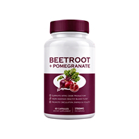 Capsules de Betterave et Grenade 1700mg pour l'Oxyde Nitrique et le Soutien Énergétique – Complément OEM ODM Marque Privée 60 gélules