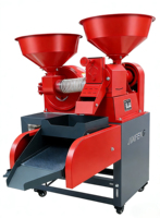 Machine automatique à haute efficacité pour le décorticage et le polissage du riz, combinant un pré-nettoyeur, un décortiqueur et un polisseur pour maïs et blé, idéale pour les petites usines.