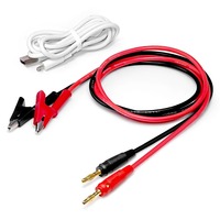 25A36A 200°C Silicone Insulated Copper Core Test Lead Flexible 100cm Double Terminal Instrument Cable for Lab Electronic Repair