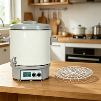 Marmite électrique émaillée grande capacité 27L, appareil automatique pour la fabrication de confiture et la conservation des aliments