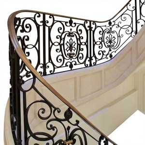 Barandilla de Escalera Moderna de Acero Inoxidable Dorado, Pasamanos Decorativo para Interiores, Barandilla de Lujo para Escaleras de Villas y Hoteles - Product Image 1