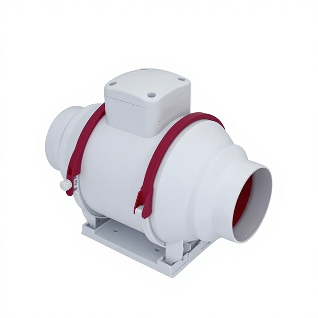 4"/6"/8"/10"/12" 220V-240V Silent White PP Double Ball Bearing 100% Copper Motor Axial Flow Duct Fan OEM