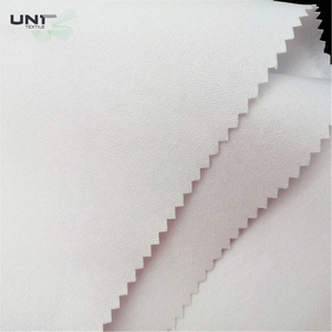 Thân Thiện Với Môi Trung Quốc Bán Buôn Sản Xuất Cứng Áo Sơ Mi Interlining 100% <span class=keywords><strong>Polyester</strong></span> 155gsm Fusible Cổ Áo Lót Cho Nam Giới Áo Sơ Mi - Product Image 1