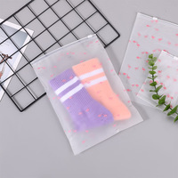 Sac à fermeture éclair givré mignon dessin animé Cactus pour vêtements, chaussures, chaussettes, stockage de fourrure et sac d'emballage en plastique PE de voyage