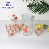 Miglior set di bicchieri per bere infrangibili bicchieri da pranzo tazza di vetro brocca 7 pezzi set per acqua limone set bicchiere bicchiere