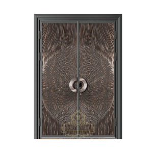 <span class=keywords><strong>Porte</strong></span> blindée anti-incendie de <span class=keywords><strong>style</strong></span> <span class=keywords><strong>ancien</strong></span> Portes de sécurité extérieures modernes en acier galvanisé Portes <span class=keywords><strong>d</strong></span>'<span class=keywords><strong>entrée</strong></span> en aluminium - Product Image 2