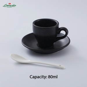 Custom Logo <strong>Black</strong> White Ceramic Coffee <strong>Cup</strong> Saucer Set Porcelain Espresso Tea <strong>Cups</strong> Wholesale Factory Direct - Product Image 6