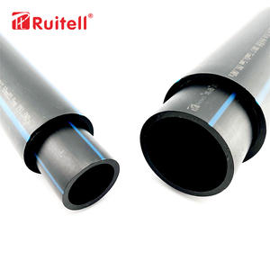 Câble de communication souterrain Boîtier de protection Tuyau ondulé à <span class=keywords><strong>double</strong></span> <span class=keywords><strong>paroi</strong></span> en HDPE <span class=keywords><strong>noir</strong></span> Tuyau de filetage à haute résistance - Product Image 1