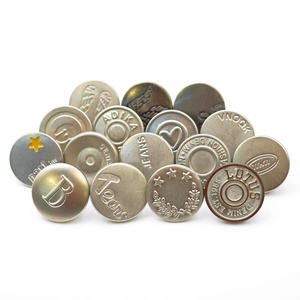 Boutons en métal de style jean, en laiton et fer, gaufrés, avec tige, taille et couleur personnalisables pour vestes - Product Image 6