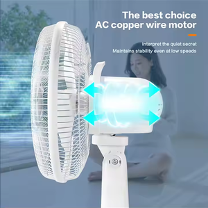 Solar Pedestal Floor Stand <b>Fan</b> 9 High-speed Battery Operated <b>Remote</b> <b>Control</b> Outdoor Household Rechargeable Standing Kl-1936a - Product Image 5