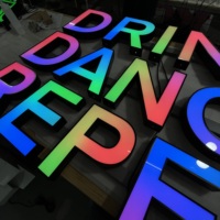 Letrero LED 3D de corte láser personalizado, logotipo comercial de metal iluminado, recepción de fábrica, letreros de letras Led para exteriores personalizados