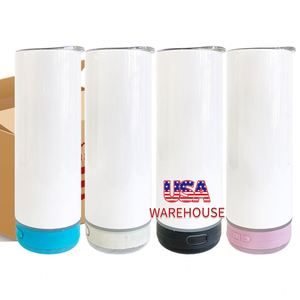 Wrehouse 20 Oz Outdoor Straight Display Usb Charging <b>Music</b> 20Oz Sublimation Tumbler With Speaker - Product Image 1