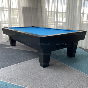Meja kolam renang Snooker buatan Tiongkok 9 kaki komersial Messa De bilyar kaki dapat disesuaikan toko termurah dalam ruangan grosir untuk Bar - Product Image 4