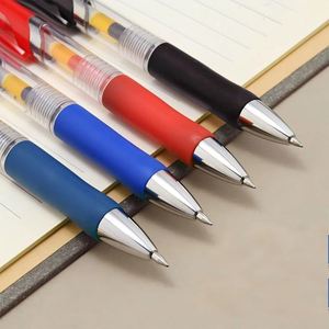Promotional <b>Retractable</b> 0.5mm Gel <b>Pens</b> Blue Ink Office Supplies Personalized Custom Logo Classic Click Plastic - Product Image 3