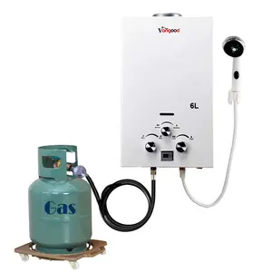 Pemanas air Gas, 6L hingga 8L 10L 12L 14L 16L 20L 24L Boiler alami Gaz propana tanpa tangki Lpg Geyser