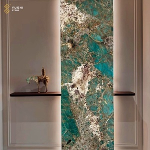 Yushi sang trọng Amazonit màu xanh lá cây quartzite bàn ăn nhà máy trực tiếp nhà biệt thự khách sạn tính năng tường Countertop - Product Image 2