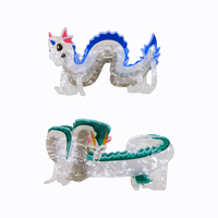 Oradour Pinces à cheveux en acrylique haut de gamme personnalisées au design de dragon pour les fêtes de bébés filles chinoises/coréennes Cheveux fantaisie pour femmes