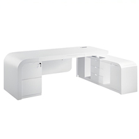 Ensemble moderne de bureau d'ordinateur pour homme, poste de travail, mobilier de bureau à domicile, table de bureau de luxe, bureau de patron pour salle d'étude