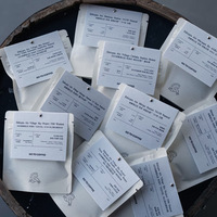 Sacs d'échantillons de grains de café en papier kraft blanc écologiques et recyclables de 50 g et 20 g ; Emballage individuel résistant à l'humidité pour biscuits et en-cas
