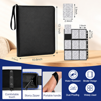 Classeur de cartes à collectionner personnalisé à 3 anneaux avec fermeture éclair, capacité 360 cartes, et 20 pages amovibles à 9 pochettes