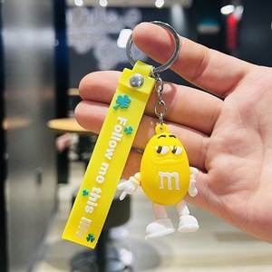 <span class=keywords><strong>Porte</strong></span>-clés en PVC de haute qualité en forme de poupée de dessin animé, <span class=keywords><strong>porte</strong></span>-clés créatifs en caoutchouc souple avec cordon, cadeau pour enfants - Product Image 2