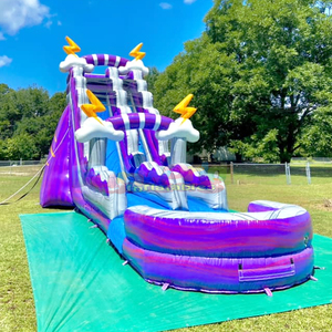 Tobogan acuatico hinchable bounce <b>house</b> commercial <b>inflatable</b> thunderhorn water slide for kids - Product Image 2