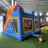 Château gonflable commercial personnalisé en PVC pour enfants, toboggan à bulles d'air, aire de jeux extérieure sur le thème du requin, parc de saut