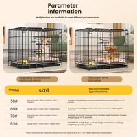 Cage pliable en métal robuste pour chiens de petite/moyenne taille avec fenêtre de toit, plateau extractible, boîte en fil métallique renforcé, emballée sans assemblage
