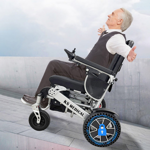 KSM-606P Transport Electric Wheelchair with Aluminum Frame Electromagnetic Brakes and Advanced Suspension <b>Chairs</b> for Elderly - Product Image 3