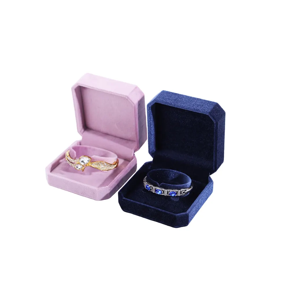 High End Gift Packaging Small Ring Pendant Necklace Box Suede Velvet Luxury Jewelry Box For Women