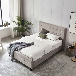 Di alta qualità Queen & King Size <span class=keywords><strong>legno</strong></span> e tessuto Villa <span class=keywords><strong>letto</strong></span> con alta testiera mobili per la casa in <span class=keywords><strong>legno</strong></span> <span class=keywords><strong>letto</strong></span> <span class=keywords><strong>matrimoniale</strong></span> design - Product Image 1
