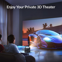VEVSHAO Proyector DLP Mini Micro Recargable V50 de Alta Calidad, Datos 3D, Juegos, 1080P, Cine en Casa, Portátil, Enfoque Automático, 400 Lúmenes