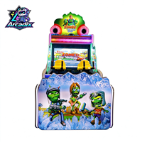 Mesin Game Arcade Tembak-tembakan Air Dua Pemain, Koin, Anak-anak, Hiburan Dalam Ruangan, Tema Zombie, Komersial