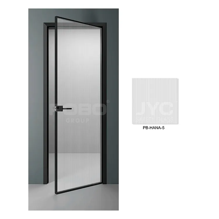 Modern Style Indoor Partition safety glass Without Frame Glass Door