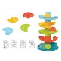 Jeu de balle à rouler éléphant coloré pour bébés, jouet éducatif, demi-cercle rotatif en plastique, confortable, fabriqué en chine