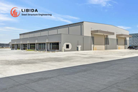 Bâtiment de stockage préfabriqué en structure d'acier de qualité industrielle, entrepôt à faible coût