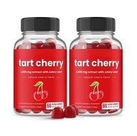 Gummies de 1200 mg de jus de cerise Montmorency à l'extrait d'anthocyanes pour le soulagement des articulations, marque privée, prix d'usine