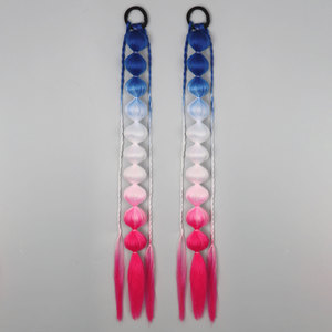 Pelucas de Fibra de Alta Temperatura con Degradado de Color para Halloween y Navidad, Cola de Caballo en Forma de <span class=keywords><strong>Linterna</strong></span> para Festivales, Fiestas Rave y Cosplay - Product Image 6