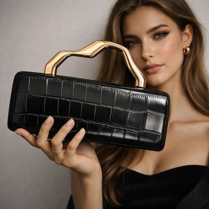 Nuova Borsa Grande Quadrata in PU Stile Europeo-Americano con Chiusura Magnetica, Catene a Spalla e Motivo <span class=keywords><strong>Coccodrillo</strong></span> - Product Image 4