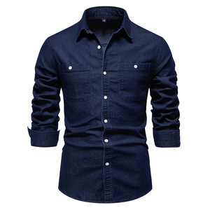 Camisas vaqueras <span class=keywords><strong>de</strong></span> alta calidad para <span class=keywords><strong>hombre</strong></span>, camisas cómodas <span class=keywords><strong>de</strong></span> <span class=keywords><strong>vestir</strong></span> para <span class=keywords><strong>hombre</strong></span>, camisas vaqueras <span class=keywords><strong>de</strong></span> manga larga para <span class=keywords><strong>hombre</strong></span> - Product Image 3
