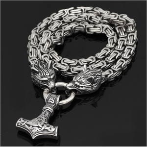 Mode Titanium Baja Nirkarat Viking Serigala Kepala Liontin Kalung Pesona <span class=keywords><strong>Retro</strong></span> Kalung Choker Perhiasan untuk Pria Pemasok - Product Image 5