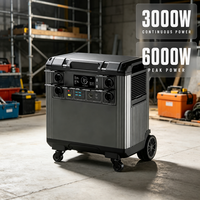 Générateur solaire portable 2500 cycles LiFePO4 3000W 5376Wh, station d'alimentation MPPT à onde sinusoïdale pure pour l'énergie domestique