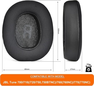 Almohadillas de gel refrescante de repuesto para auriculares <span class=keywords><strong>JBL</strong></span> Tune 700(700BT)/710(710BT)/<span class=keywords><strong>750</strong></span>(750BT/750BTNC)/760(760NC) - Product Image 4